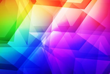 Dark Multicolor vektörü üçgen arkaplan parlıyor. Üçgenli renkli soyut çizimler. Web siteniz için yeni bir doku.