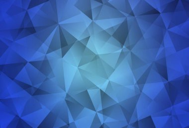 Işık Mavisi vektör üçgeni mozaik arkaplan. Gradyanı olan zarif parlak çokgen çizimi. Marka kitabınız için yeni şablon.