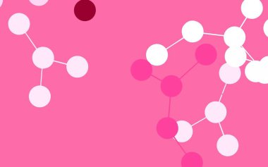 Yapay zeka formlarıyla açık pembe vektör arka planı. Yapay zeka bağlantılarıyla basit bir şekilde renkli tasarım. Poster ve teknoloji sembolü.