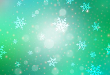 Açık yeşil vektör arkaplanı Xmas tarzında. Noel özellikleriyle basit bir gradyan çizimi. Harfler ve tipografi için şablon.