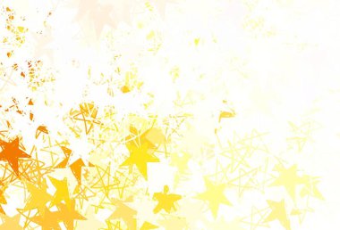 Güzel yıldızlı açık turuncu vektör dokusu. Yıldızlı modern geometrik soyut çizim. Kozmik arkaplanlar için şablon.