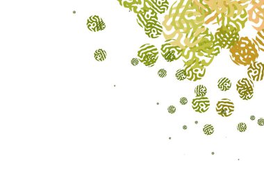 Açık yeşil, soyut şekilli kırmızı vektör arkaplan. Soyut tarzda rengarenk gradyan şekilleri olan bir resim. Web siteniz için basit tasarım.