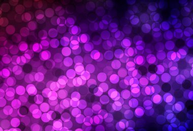 Kabarcıklı koyu pembe vektör arka planı. Soyut arka planda bulanık kabarcıklar ve renkli gradyan. Duvar kağıtlarının dokusu için desen.