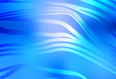 Eğri çizgileri olan hafif BLUE vektör şablonu. Çağdaş gradyan soyut çizgileri olan çizimler. Posterler ve afişler için iş tasarımı.