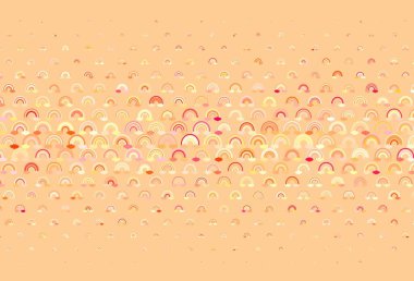 Gökkuşağı işaretli açık turuncu vektör şablonu. Renkli gökkuşağının rengarenk sembolleri. Boyama kitapları için basit tasarım.