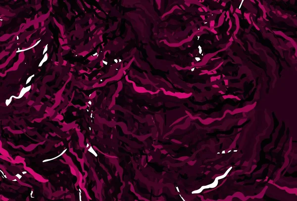 Темно Розовый Векторный Фон Изогнутыми Линиями Образец Красочными Линиями Формами — стоковый вектор