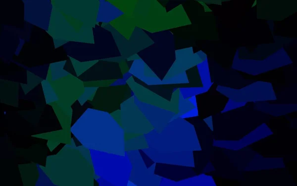 Dark Blue Zelená Vektorová Textura Trojúhelníkovým Stylem Abstraktní Gradient Ilustrace — Stockový vektor