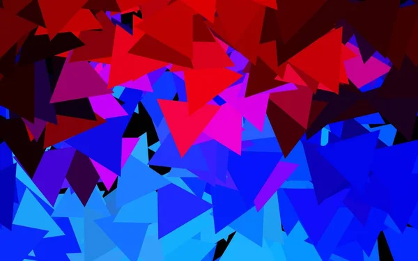 Dunkelblauer Roter Vektorhintergrund Polygonalen Stil Illustration Mit Einer Reihe Von — Stockvektor