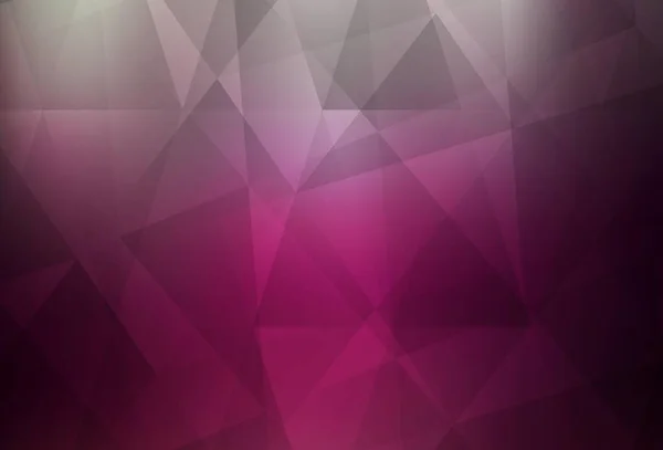 Mörk Rosa Vektor Polygon Abstrakt Bakgrund Kreativ Illustration Halvstil Med — Stock vektor