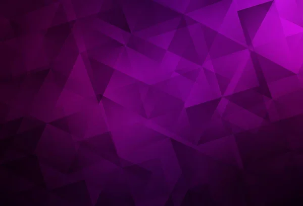 Dark Pink Vector Triángulo Fondo Mosaico Ilustración Colores Brillantes Con — Vector de stock