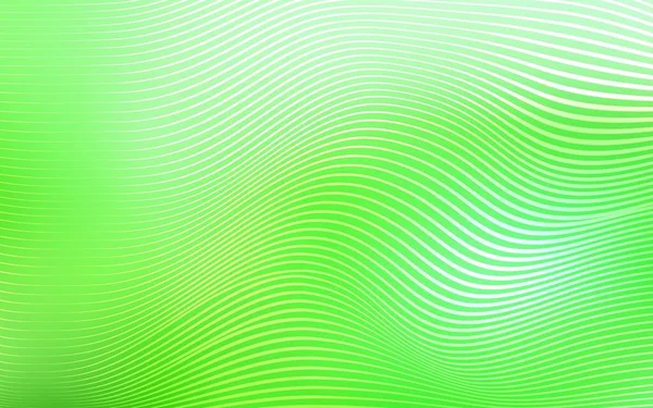 Hellgrünes Vektormuster Mit Gebogenen Bändern Verschwommenes Geometrisches Muster Mit Farbverlauf — Stockvektor