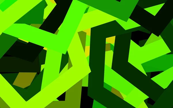 Темно Зеленый Желтый Векторный Отскок Шестиугольниками Цветные Шестиугольники Фоне Размытия — стоковый вектор