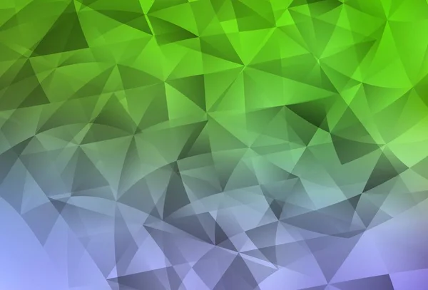 Hellrosa Grüner Vektorhintergrund Mit Linien Dreiecken Dreiecke Auf Abstraktem Hintergrund — Stockvektor