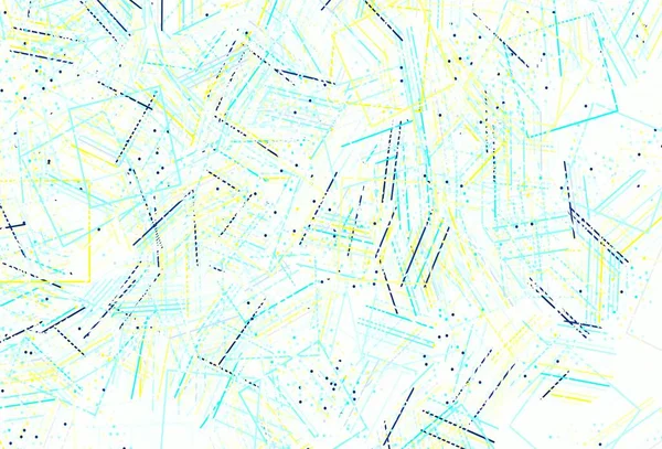 Ljusblå Gul Vektor Bakgrund Med Trianglar Cirklar Kuber Abstrakt Illustration — Stock vektor