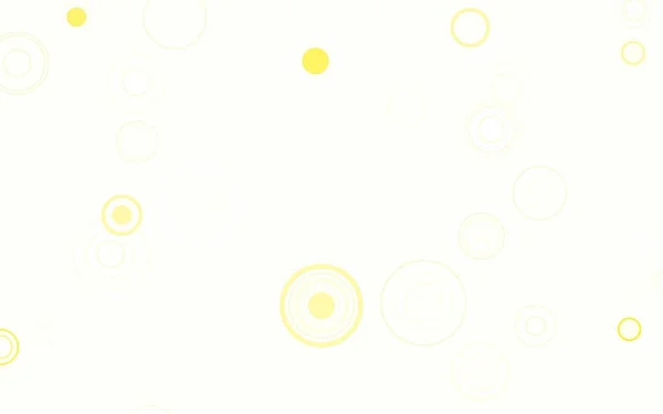 Fondo Vector Amarillo Claro Con Burbujas Ilustración Abstracta Brillante Con — Vector de stock