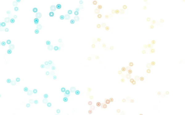 Lichtblauw Geel Vectorpatroon Met Bollen Glitter Abstracte Illustratie Met Wazige — Stockvector