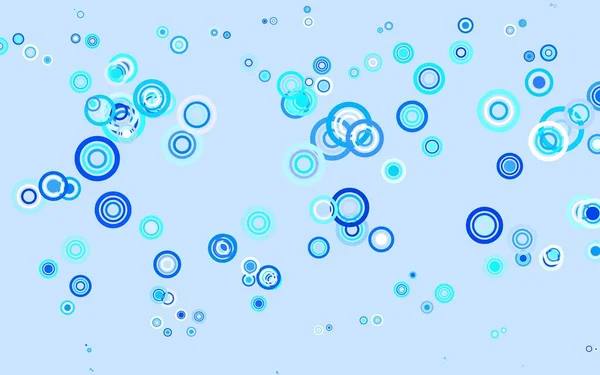Texture Vectorielle Bleu Clair Avec Disques Bulles Floues Sur Fond — Image vectorielle