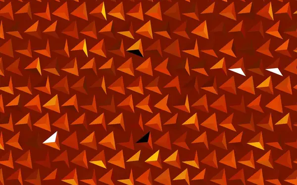 Dunkelorange Vektorschablone Mit Kristallen Dreiecken Glitzernde Abstrakte Illustration Mit Dreieckigen — Stockvektor