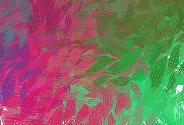 Světle Růžová Zelená Vektorová Šablona Chaotickými Tvary Dekorativní Design Abstraktním — Stockový vektor