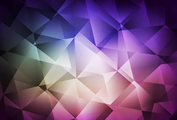 Dark Pink Green Vector Polygon Abstract Backdrop Sample Polygonal Shapes — Stock Vector