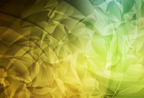 深绿色 黄色矢量背景与抽象形状 简单的彩色插图与抽象的渐变形状 简单地设计你的网站 — 图库矢量图片