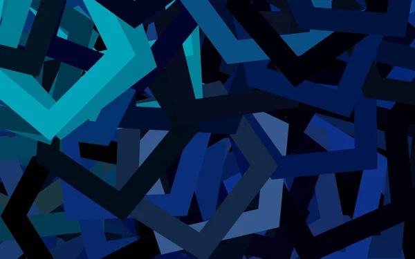Dark Blue Vektorové Pozadí Šestiúhelníky Abstraktní Ilustrace Barevnými Šestiúhelníky Vzor — Stockový vektor