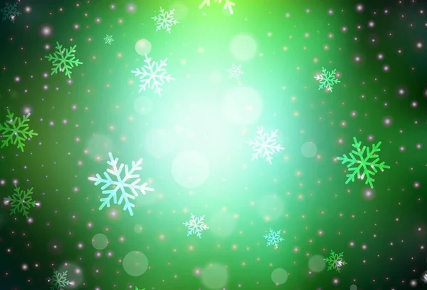カーニバルスタイルのダークグリーンベクトルテンプレート グラデーションのクリスマススタイルでカラフルなデザイン 小冊子や教育のチラシのパターン — ストックベクタ