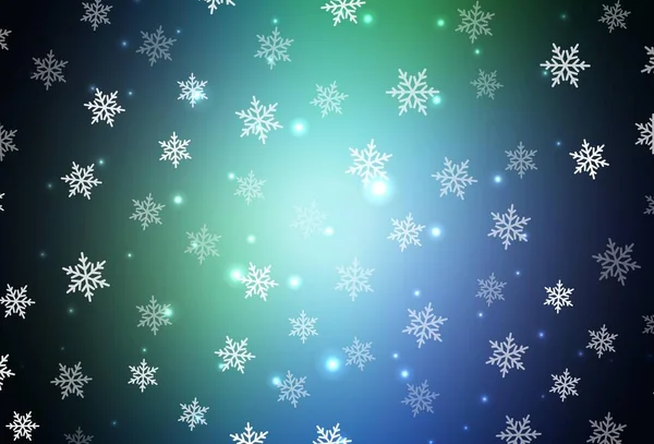 ダークブルー Xmasスタイルのグリーンベクトルの背景 グラデーションのクリスマス要素を持つスマートイラスト 大学のポスター バナーのための最高のデザイン — ストックベクタ
