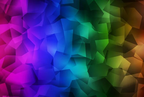 Donkere Multicolor Vector Driehoek Mozaïek Template Kleurrijke Illustratie Abstracte Stijl — Stockvector