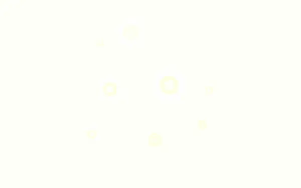 Світло Зелений Жовтий Векторний Шаблон Колами Розмиті Бульбашки Абстрактному Тлі — стоковий вектор