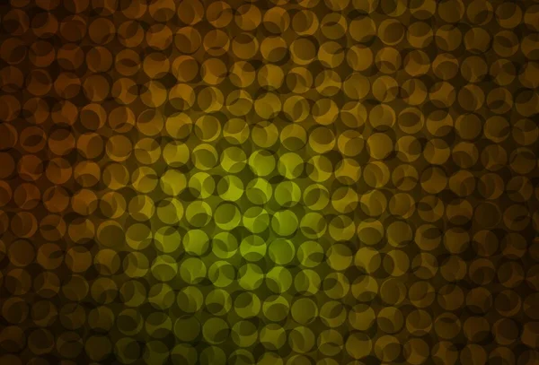 Ciemnozielone Żółte Tło Wektora Plamkami Abstrakcyjna Ilustracja Kolorowymi Bąbelkami Stylu — Wektor stockowy