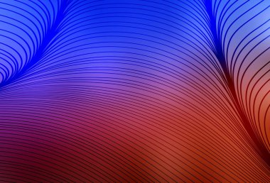 Açık mavi, kırmızı vektör düzeni ve alçı çizgileri. Çağdaş gradyan soyut çizgileri olan çizimler. Posterler ve afişler için iş tasarımı.