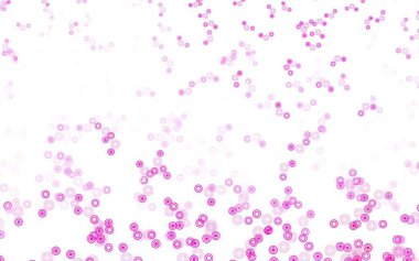 Dairesel açık pembe vektör şablonu. Soyut arka planda bulanık kabarcıklar ve renkli gradyan. Poster ve web siteleri için tasarım.