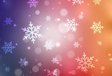 Açık Pembe, Yeni Yıl tarzında sarı vektör düzeni. Modern soyut Noel ruh hali şekilleri. Reklamlar, posterler, kitap afişleri için desen.