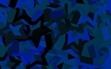 Koyu mavi üçgenli vektör arkaplanı. Renkli üçgenli modern soyut illüstrasyon. Kartvizitiniz için modern tasarım.