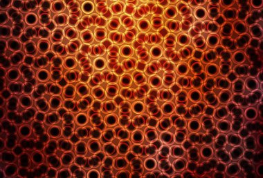 Noktalı açık kırmızı vektör arkaplanı. Bulanık dekoratif tasarım baloncuklu soyut tarzda. Fütürist reklamlar ve kitapçıklar için şablon.