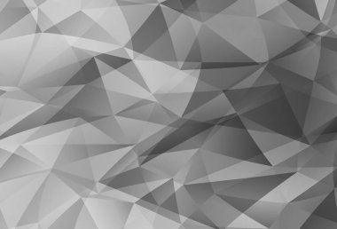 Açık gri vektör üçgen arkaplan parlıyor. Yarım ton şeklinde, üçgenli yaratıcı illüstrasyon. Web siteniz için çokgen tasarım.