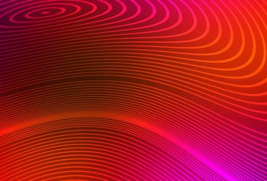 Açık Pembe, kıvrımlı çizgileri olan kırmızı vektör arkaplan. Eğilimli soyut bir çizim. Web siteniz için soyut tasarım.