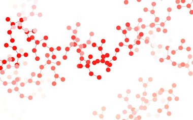 Yapay zeka yapısına sahip açık kırmızı vektör şablonu. Parlak renkli bir illüstrasyon ve yapay zekanın gerçek yapısı. Bilim için desen, geleceksel tasarımlar..