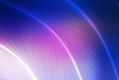 Koyu pembe, ince çizgileri olan mavi vektör dokusu. Çağdaş gradyan soyut çizgileri olan çizimler. Posterler ve afişler için iş tasarımı.