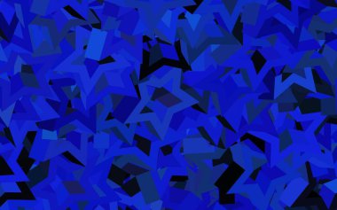 Koyu pembe, üçgenli mavi vektör arkaplan. Doğa tarzında üçgenleri olan güzel bir çizim. Bir cep telefonu için arka plan.