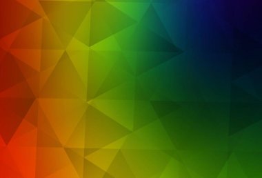 Karanlık Çokrenkli vektör soyut mozaik arkaplan. Soyut ve üçgenli renkli çizimler. Broşürünüz için yepyeni bir tasarım..