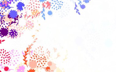 Açık renkli vektör karalama arkaplanı çiçekler, güller. Çiçeklerle karalama tarzında renkli çizimler. İş tasarımınız için yepyeni bir tarz.