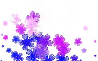 Çiçekli açık mor vektör soyut tasarımı. Çiçeklerle bulanık şekilli yaratıcı çizimler. Marka kitabınız için yeni şablon.