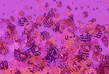 Açık pembe, soyut şekilli sarı vektör dokusu. Rastgele şekillerle soyut tarzda dekoratif tasarım. Web siteniz için basit tasarım.