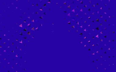 Çokgen biçiminde koyu pembe vektör arkaplan. Üçgen şekilli ışıltılı soyut çizimler. Duvar kağıtları için zarif tasarım.