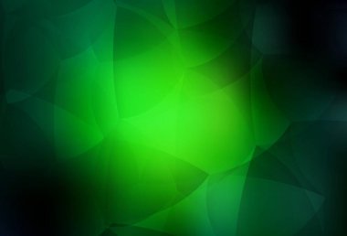 Koyu yeşil üçgenli vektör arka planı. Doğa tarzında üçgenleri olan güzel bir çizim. Kartvizitiniz için modern tasarım.