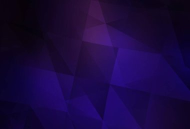 Koyu mor, pembe vektör üçgen mozaik arka plan. Origami tarzında gradyan ile geometrik çizim. İşiniz için en iyi üçgen tasarım.