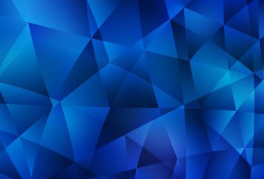 Açık mavi vektör düşük polimerli doku. Gradyanı olan zarif parlak çokgen çizimi. İş tasarımınız için yepyeni bir tarz.