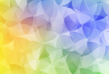 Işık çok renkli vektör parlayan üçgen yerleşimi. Çokgen biçiminde, gradyan ile renkli çizimler. Broşürünüz için yepyeni bir tasarım..